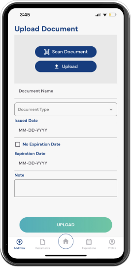 Scan or upload your documents